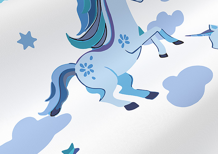 Unicorn Magic, Blue - Roller Blind - Image 4